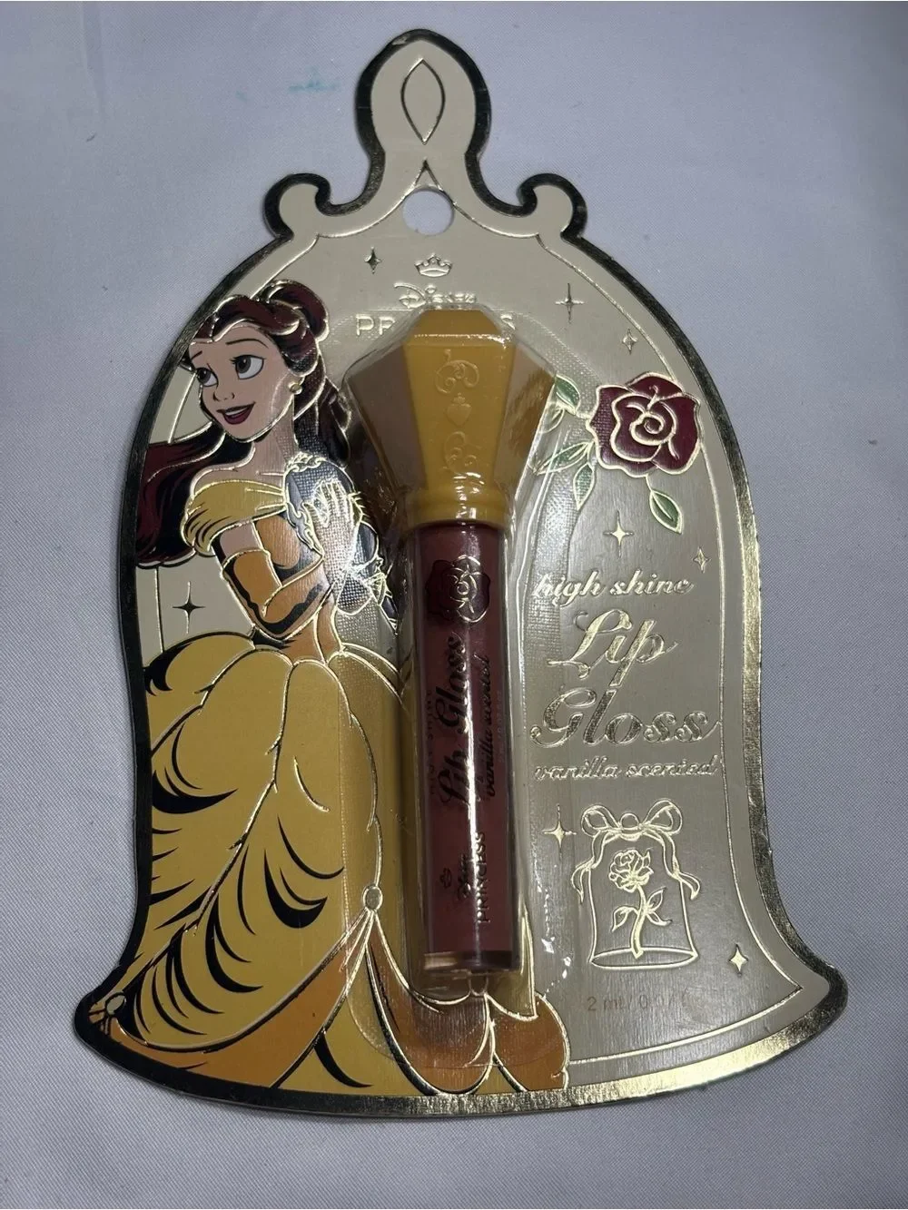 3 New Disney Princess Belle Lip Gloss - Red